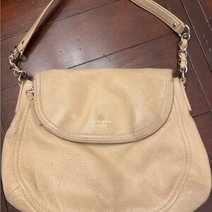 Kate Spade Beige Leather Shoulder Bag